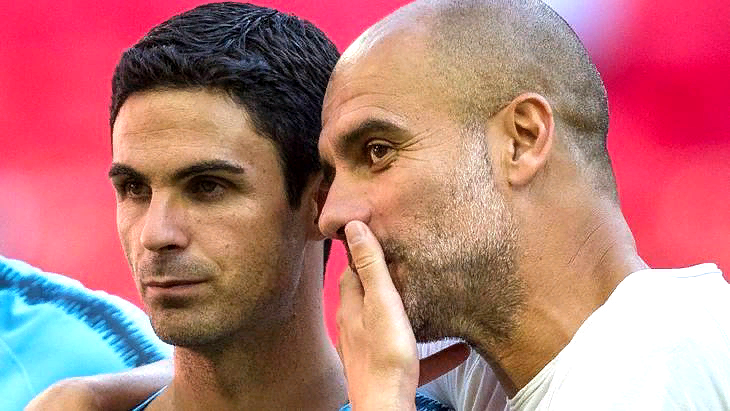 Микель Артета и Пеп Гвардиола 