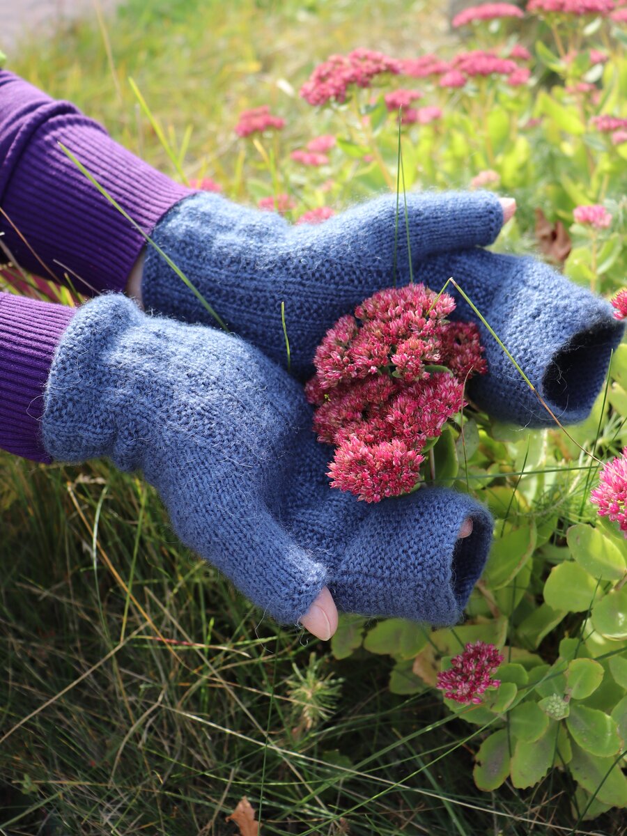 Митенки с отворотом 