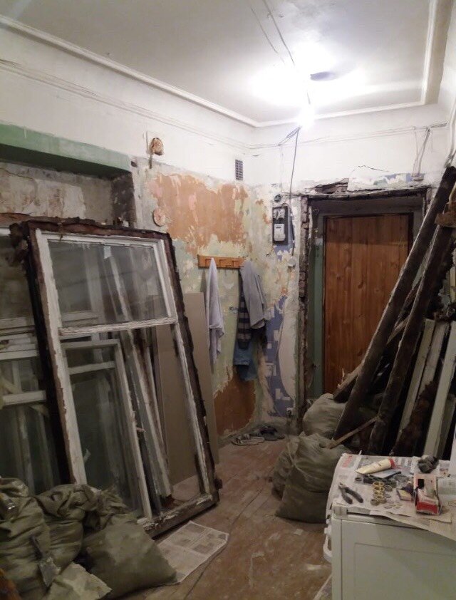 фото во время ремонта (процесс демонтажа) 