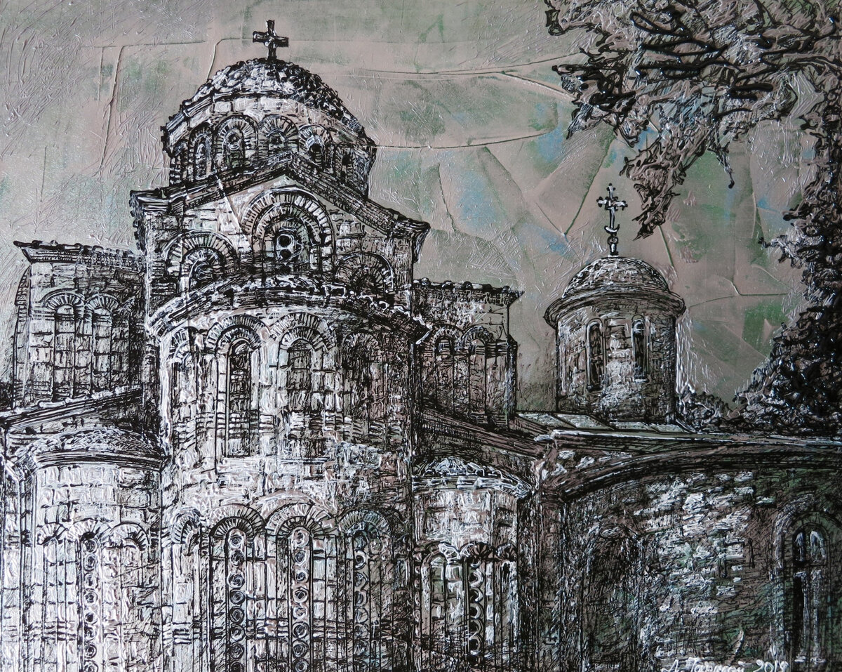 Храм Иоанна Предтечи на картине Любавы Тарадай // Фото из личного архива художницы