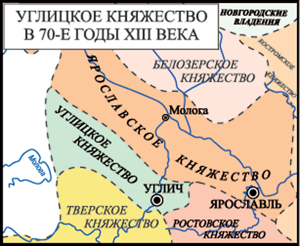 Звенигородское княжество карта