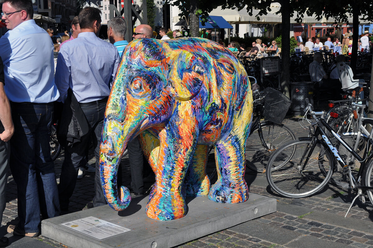 Парад слонов в Копенгагене