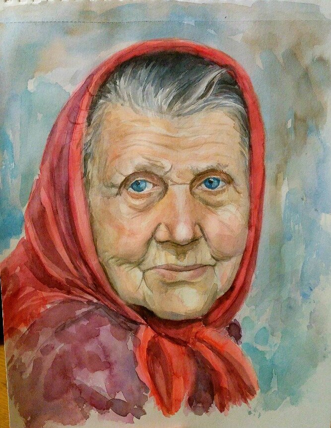 Рисунок старого человека 4 класс