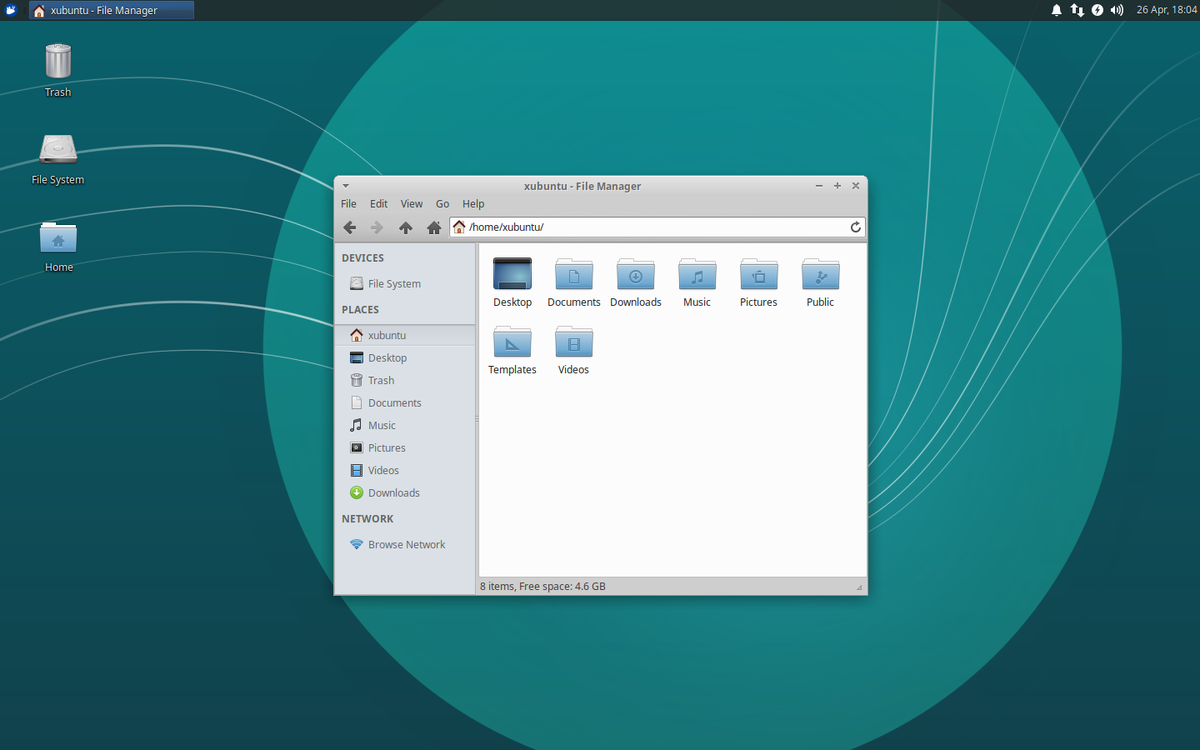 Примерно так и выглядела Xubuntu на "подопытном", который месяц назад отправился в рай для ноутбуков(