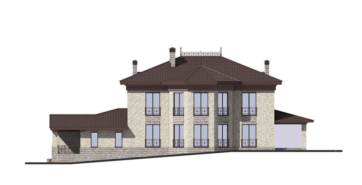 Правый фасад - «Даймонд Хаус» Проект дома - M-362