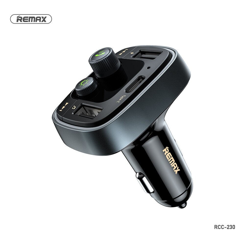 Автомобильный fm-модулятор remax rcc230 bluetooth/2xusb черн