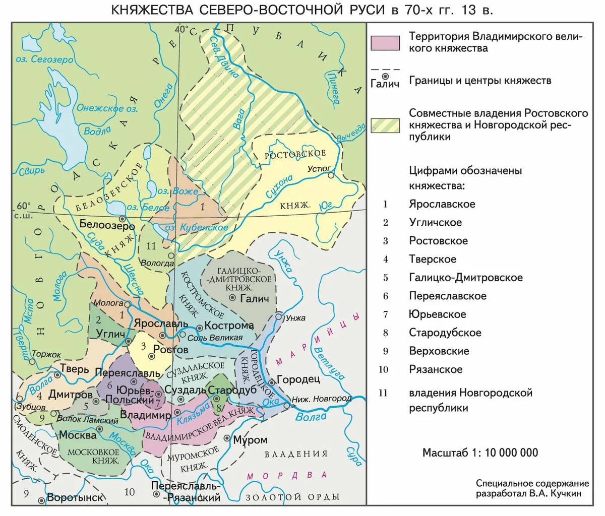 Карта руси с городами