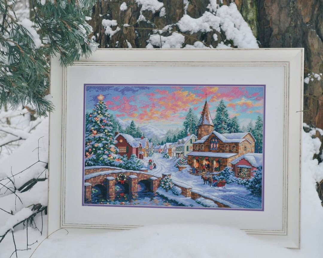 Дизайн 8783 "Holiday Village" Dimensions.  