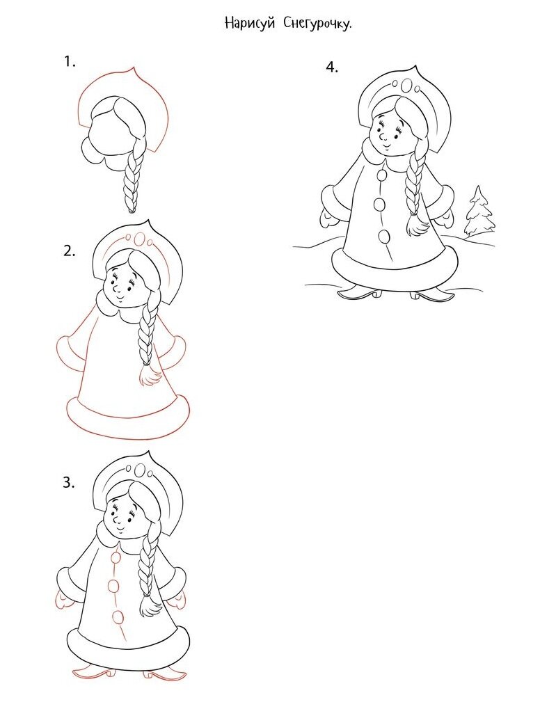 Как ребенку за несколько минут красиво нарисовать Деда Мороза и Снегурочку  | Risovashki.TV - Дети и Родители | Дзен