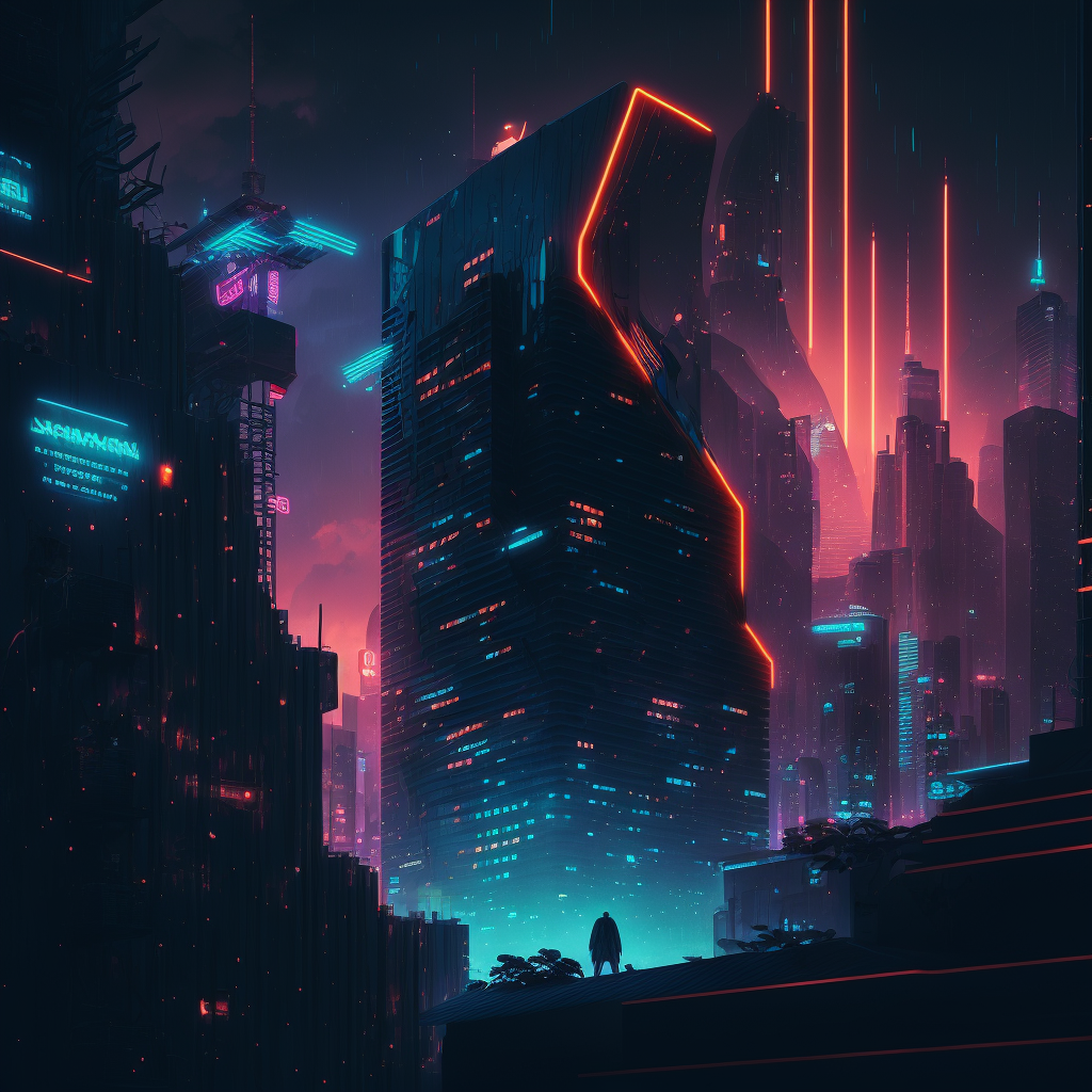 Визуальный стиль городов киберпанка