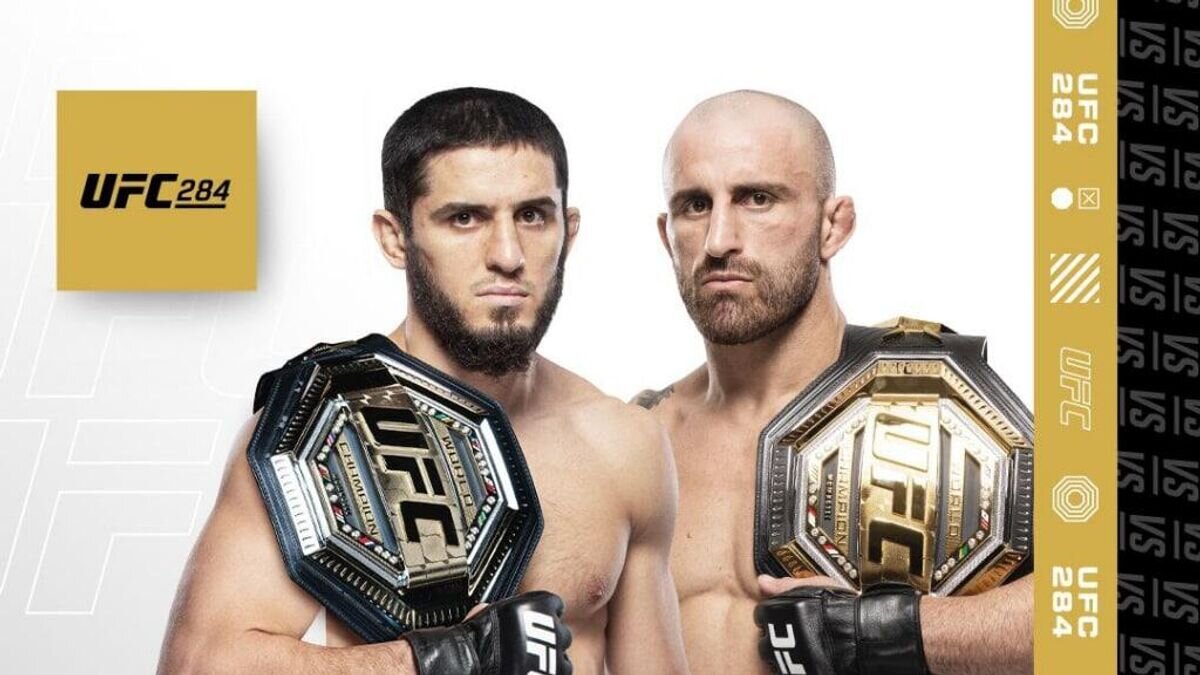    Афиша боя Махачева против Волкановский© UFC Russia