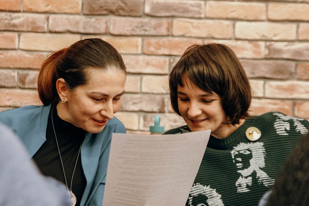 Участницы тренинга Андрея Матюхина по ораторскому искусству "Говори уверенно" 