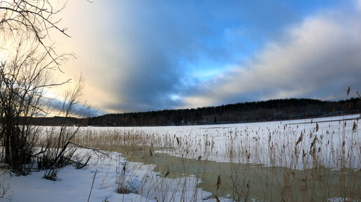 Зимняя прогулка вдоль озера / Winter walk along the lake