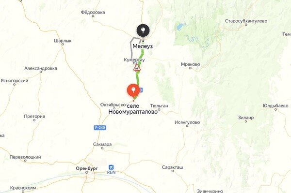 оренбург уфа время на машине