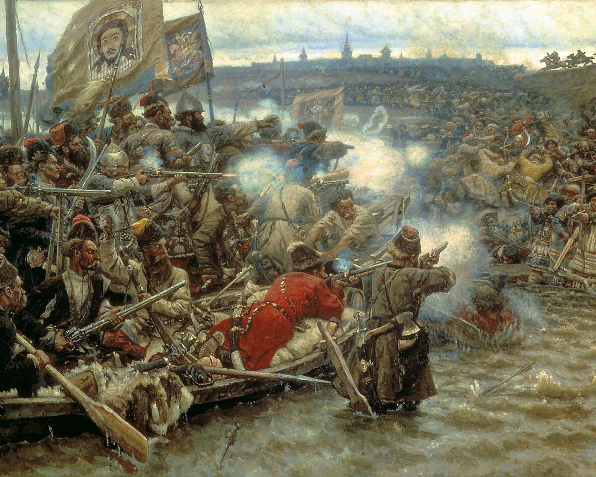 «Покорение Сибири Ермаком Тимофеевичем», Василий Суриков Источник: Русский музей.