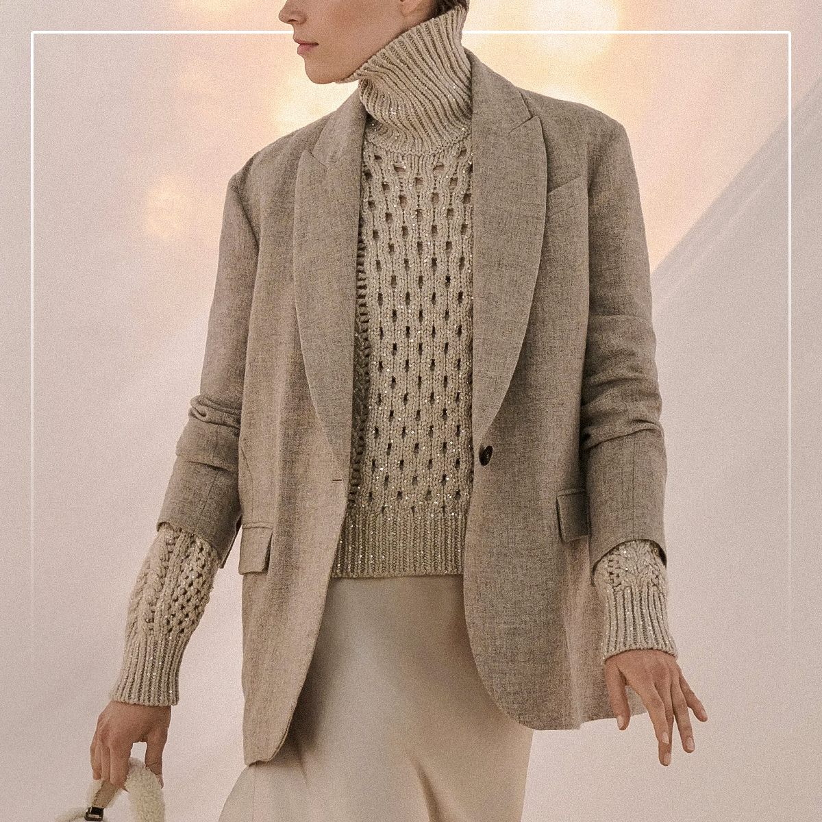 Свитер с классическими брендовыми узорами от Брунелло Кучинелли