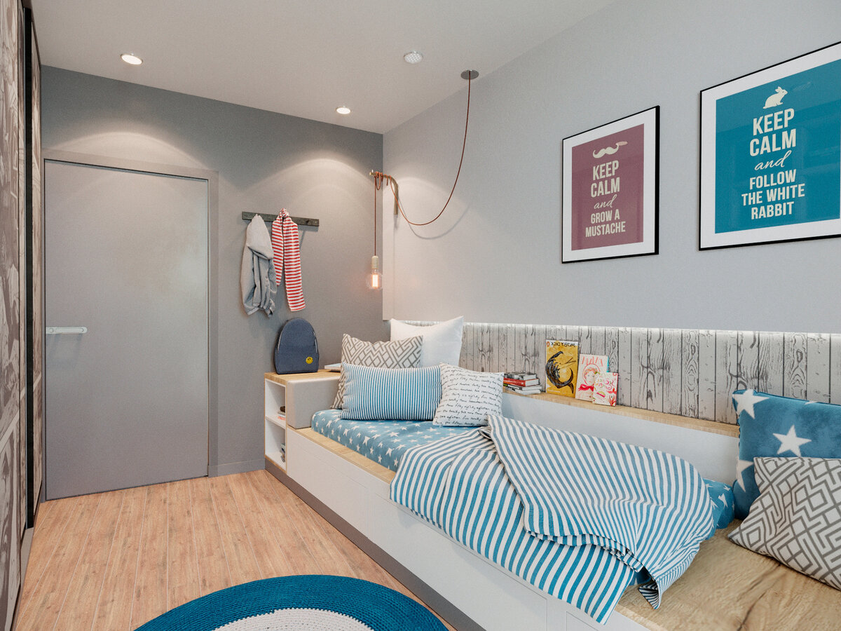 Без излишеств, но очень мило. Приятный, эргономичный интерьер в скандинавском стиле