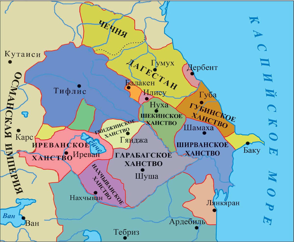 Карта азербайджана россии