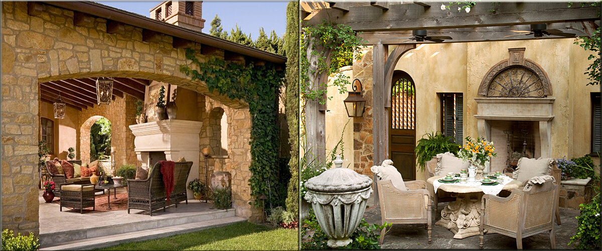 Традиционные  патио в странах Средиземноморья