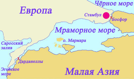 Карта - Мраморное море