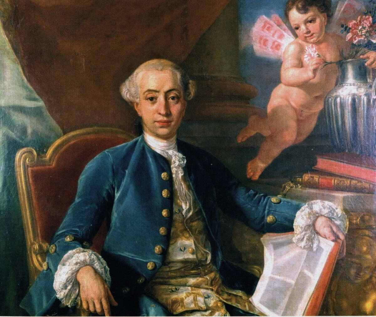 Джакомо Казанова. Художник — Антон Рафаэль Менгс (Anton Raphael Mengs)