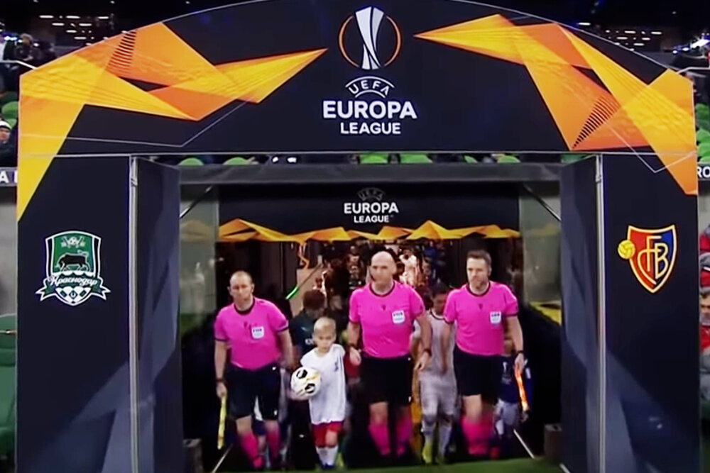 Лига Европы. Краснодар - Базель. Скриншот трансляции 