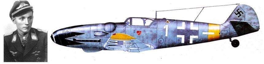 Эрих Хартман и его "размалеванный" Bf.109 