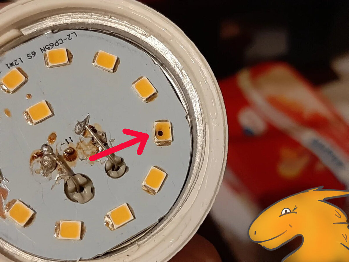 Дохлая лампочка. Фото автора.