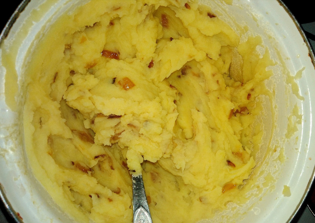 Готовое пюре с луком 