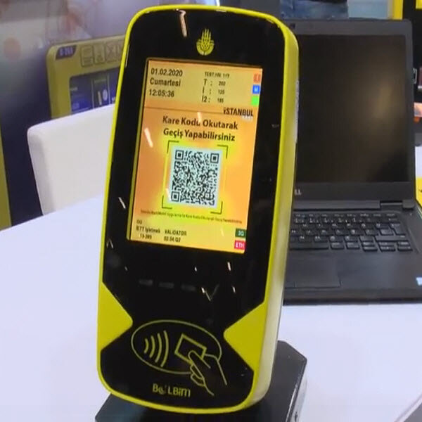Новый терминал для оплаты проезда, включая сканер IstanbulKart и генератор QR кода