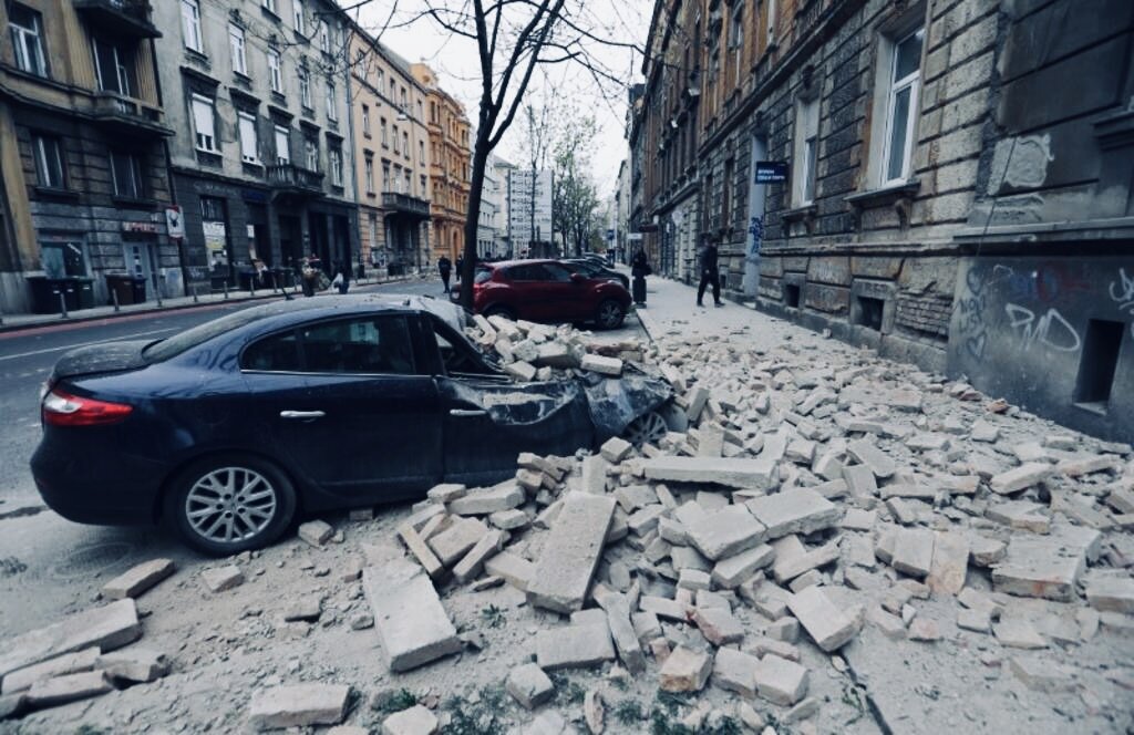 Разрушения в Хорватии
