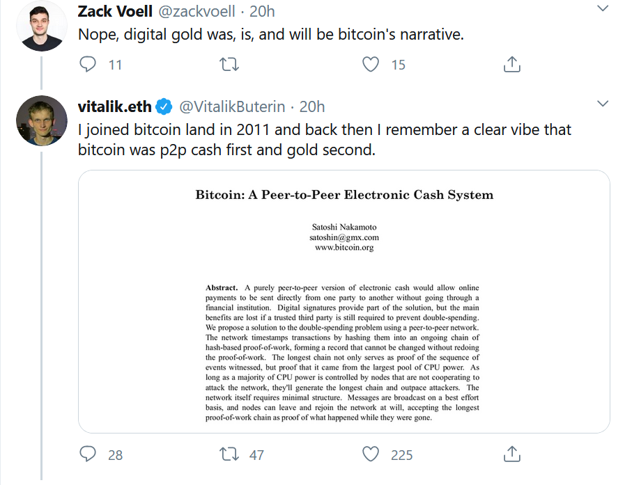 Источник: twitter.com/VitalikButerin, twitter.com/zackvoell