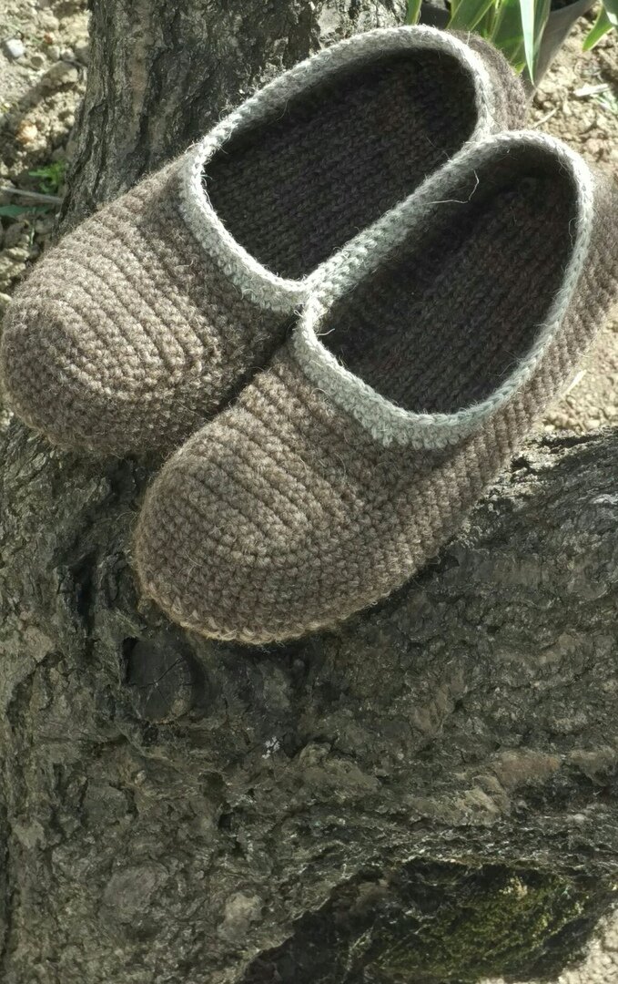 Теплая обувка на войлочной подошве