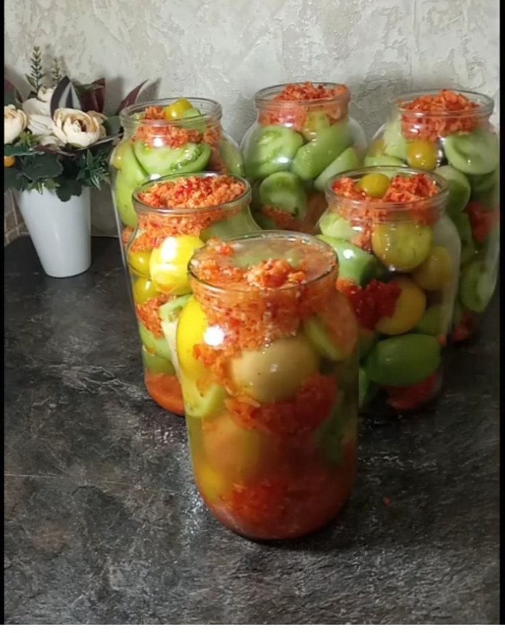 зеленые помидоры на зиму