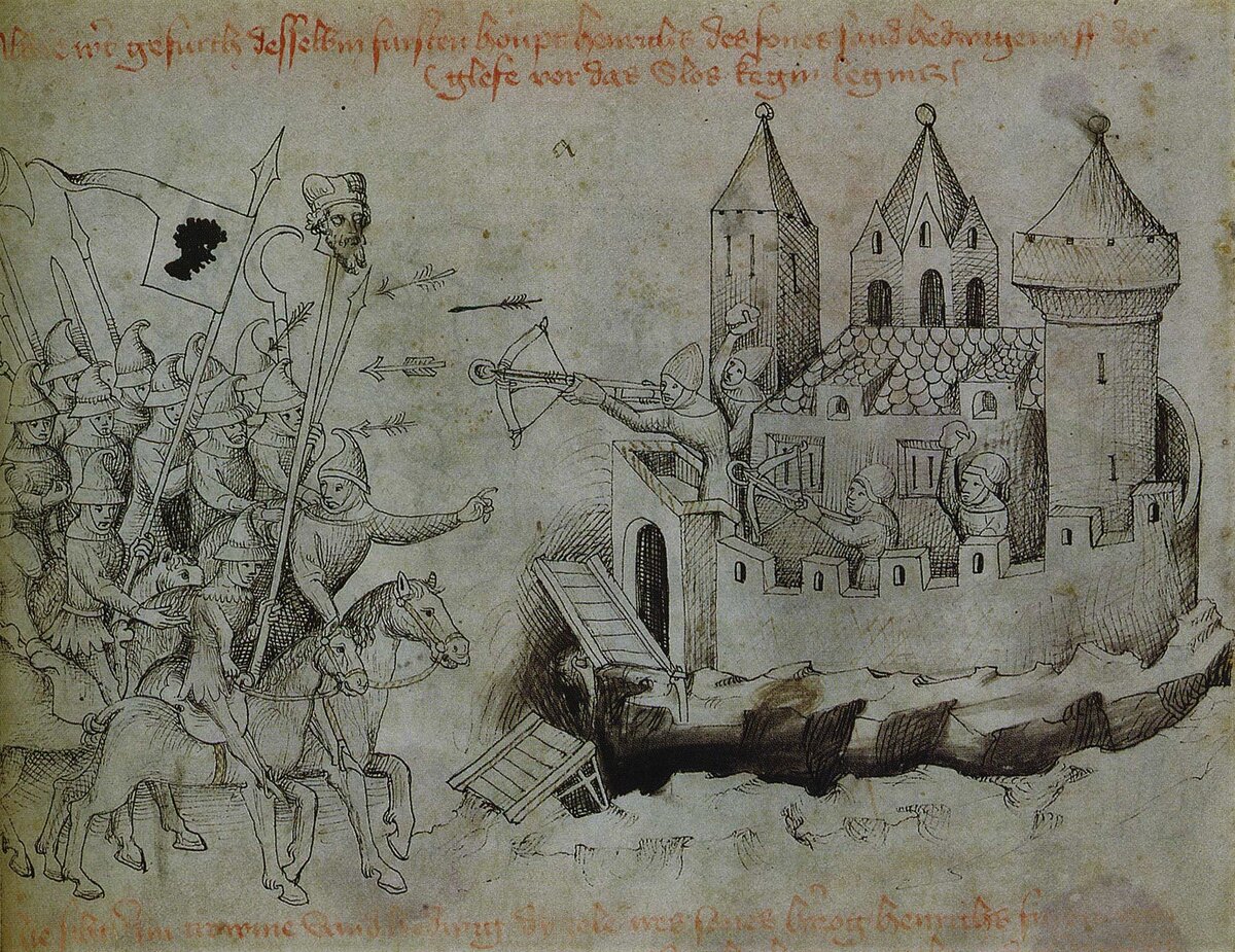 Осада монголами Легницы. Рис. 1451 года.