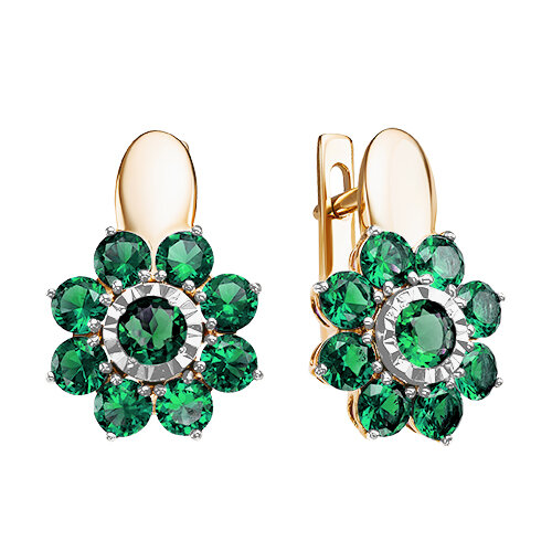 Серьги из красного золота с изумрудами(арт. С1120-5703И)Цена: 196. 180 ₽