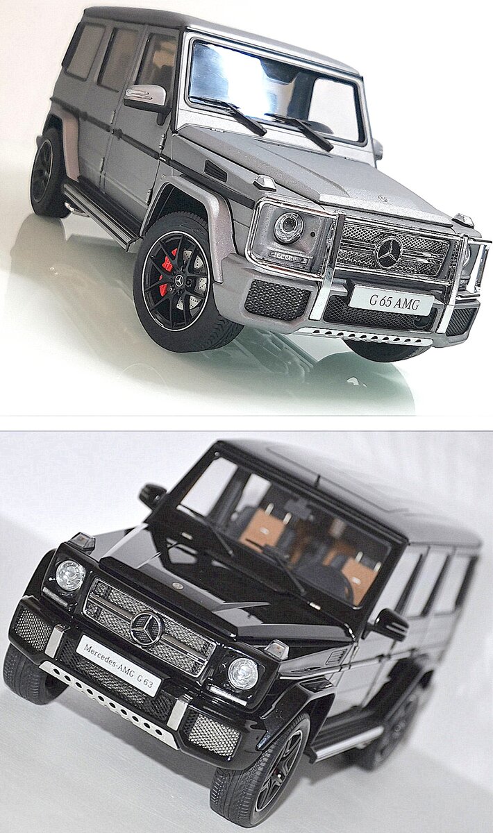 Mercedes AMG G65 W463 2017 Almost Real №820607 vs Mercedes G63 W463 2017 AutoArt №76322