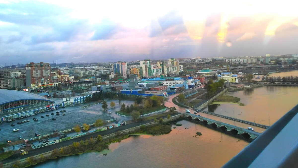 Панорама Челябинска с колеса обозрения. Челябинск 2018