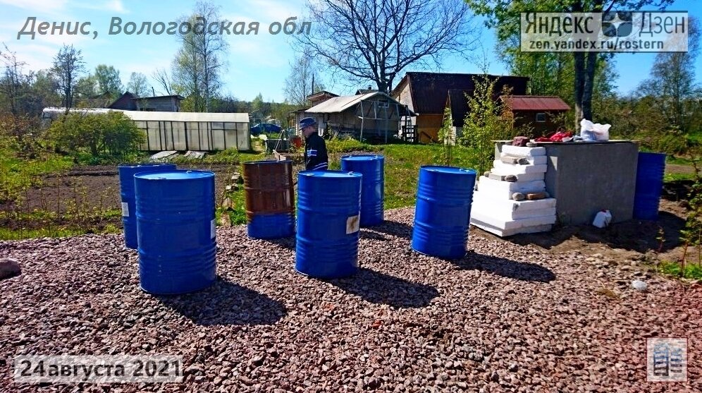 шесть бочек на даче. источник фото: zen.yandex.ru/rostern