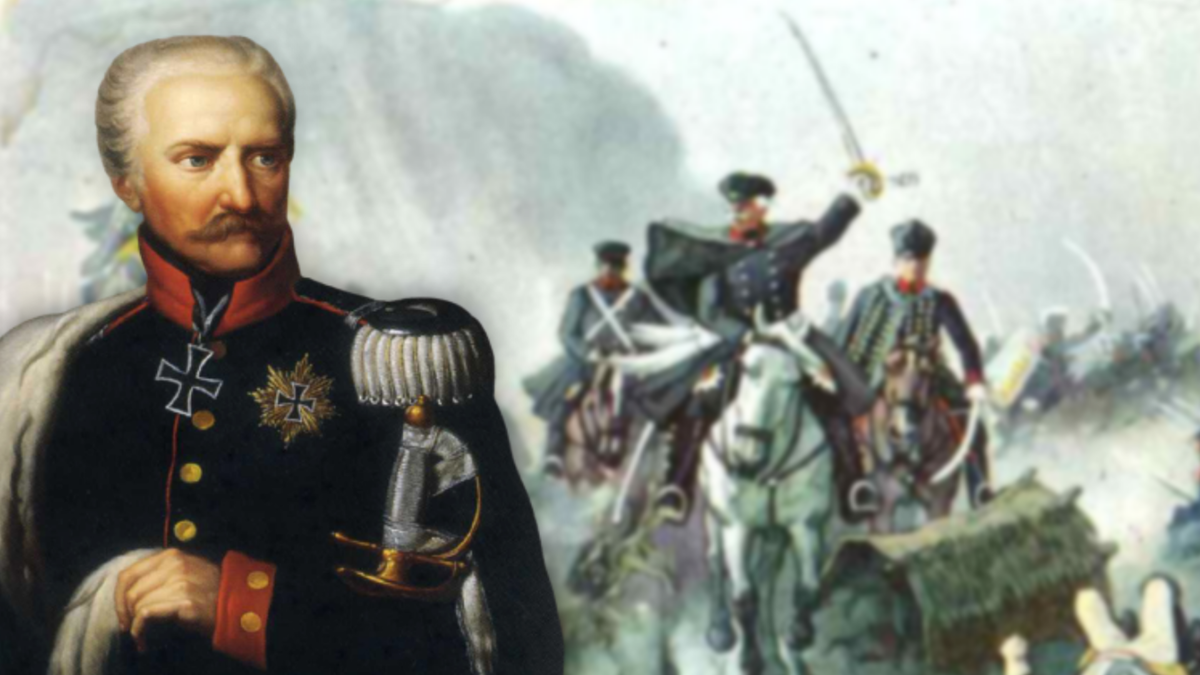 Генерал Блюхер в сражении при Кацбахе, 26 августа 1813 г.