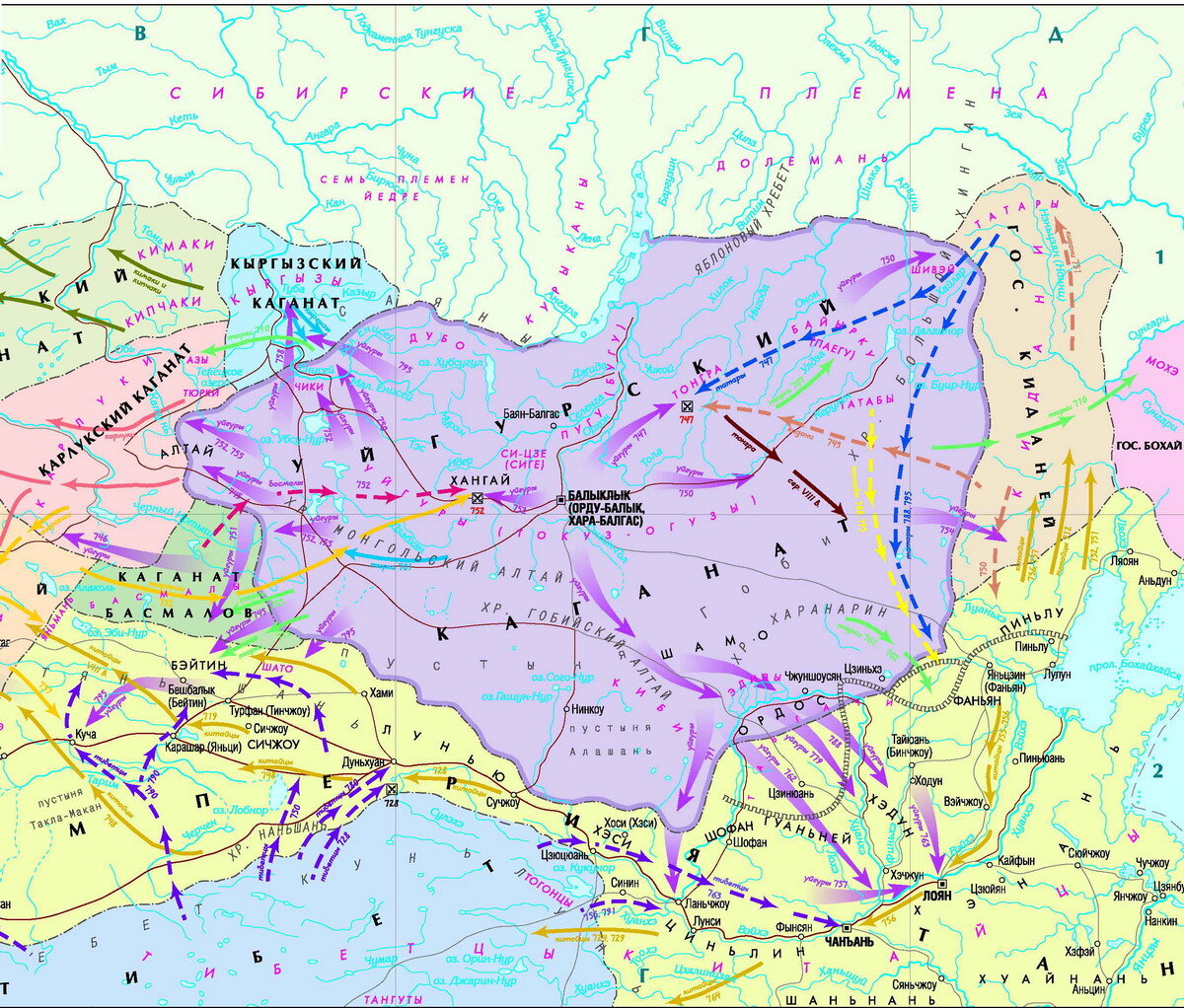 Карта древнего казахстана с городами