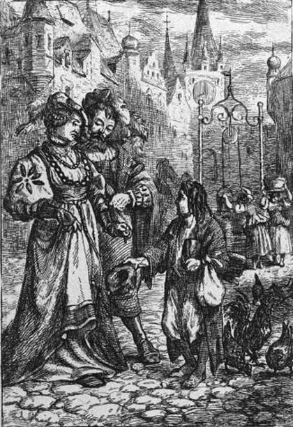 Томас Платтер "зарабатывает" деньги. Гравюра к изданию с французским переводом его мемуаров (1862 год). Его я сейчас и читаю