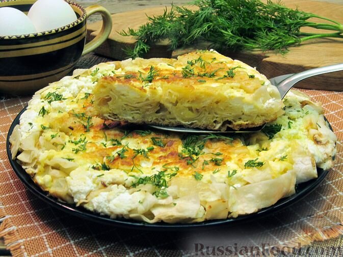 лаваш, творог, яйца, соль, перец чёрный молотый, масло сливочное, зелень укропа