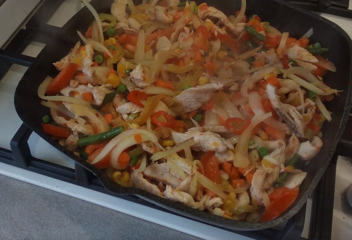 Приготовление фахитос