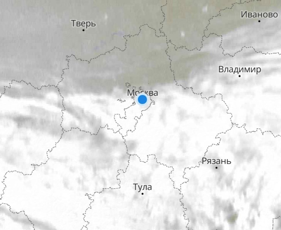 Карта погоды на 10. Карта облачности над Москвой.