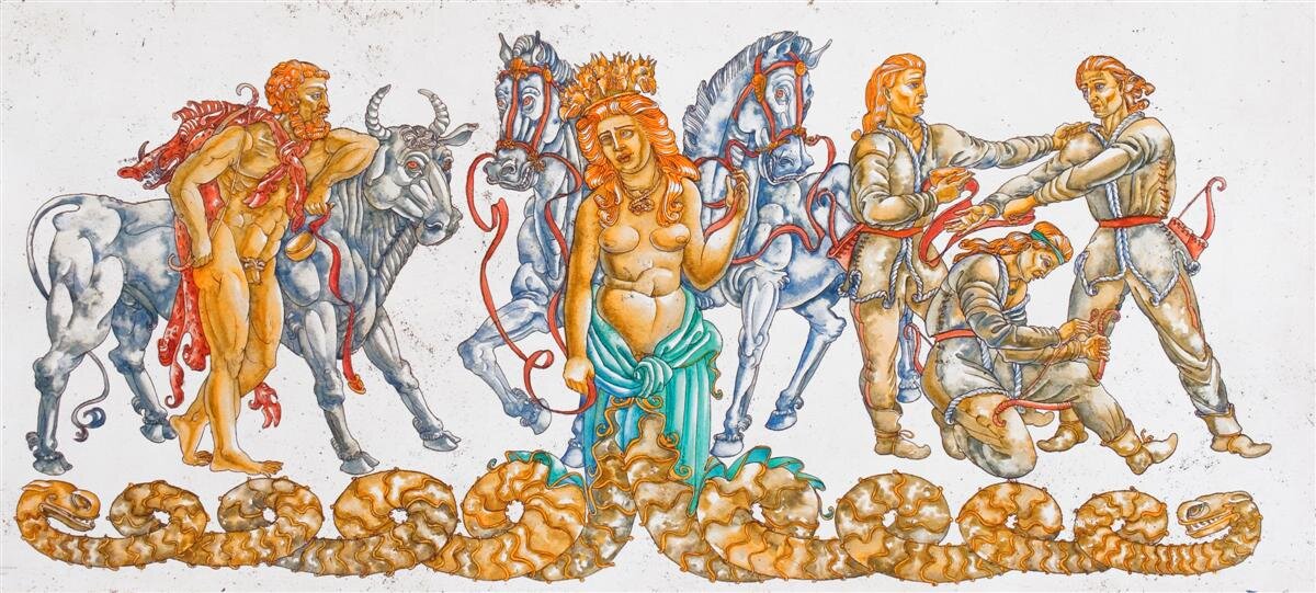 Иллюстрации к Геродоту. Происхождение скифов. Художник В.А. Бахтов