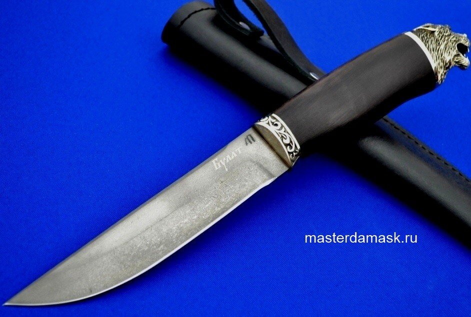 Нож Волк сталь Булат, рукоять стаб.граб, литьё мельхиор волк https://masterdamask.ru/shop/nozh-volk-stal-bulat-rukoyat-stab-grab-lityo-melkhior-volk/