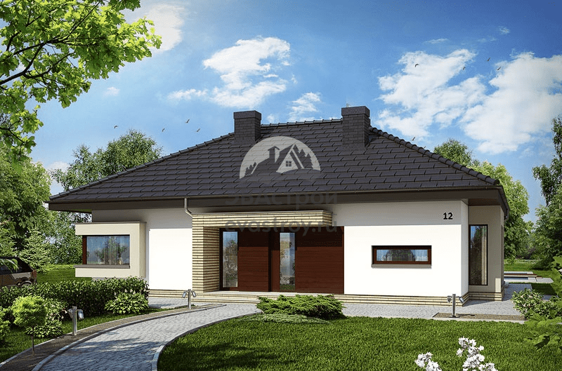 Проект одноэтажного дома 14 на 9 с террасой - 103-15