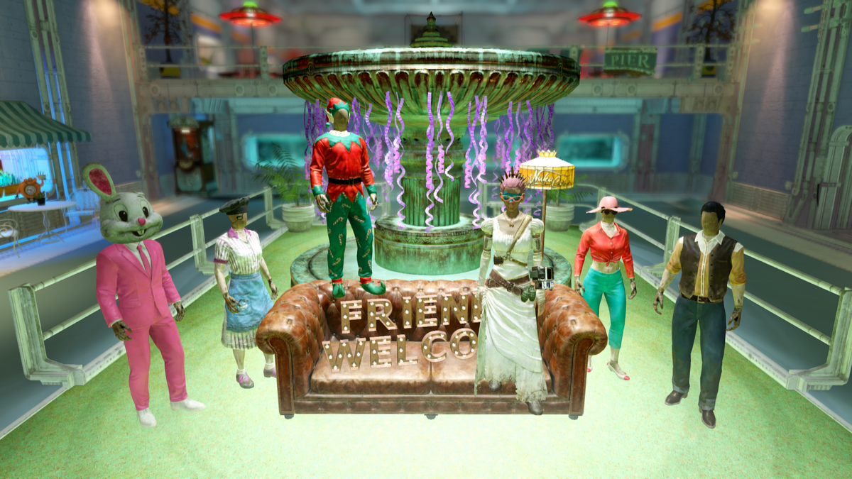 Фонтан из сериала "Друзья" (скриншот из игры Fallout 76)
