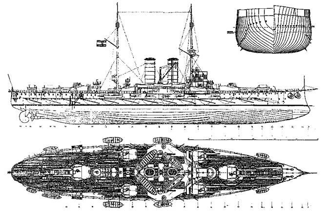 Линейный крейсер гебен чертеж